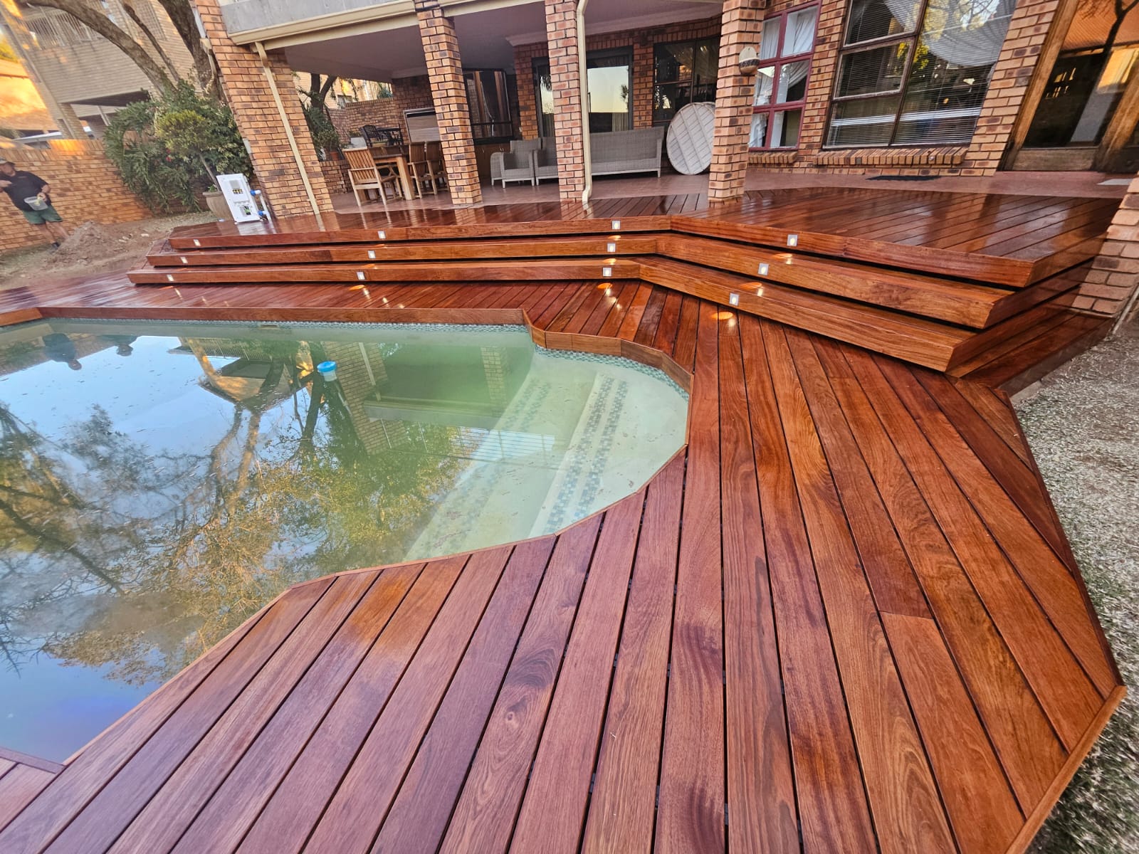 Finished timber decking and garden upgrade by Greyline Landscaping Brighton
